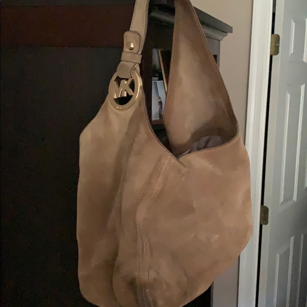 Michael Kors Tan Suede Hobo Bag